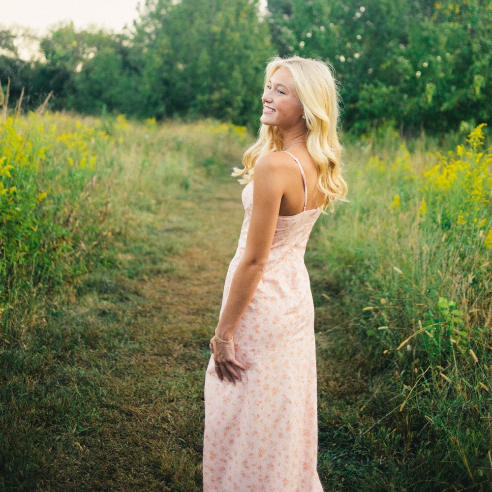 Pink Spaghetti Strap Maxi Sundress